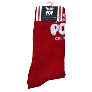 Cherry Lollipop Crew Socks Candy Theme Funny Men’s 6–12 Red Gift